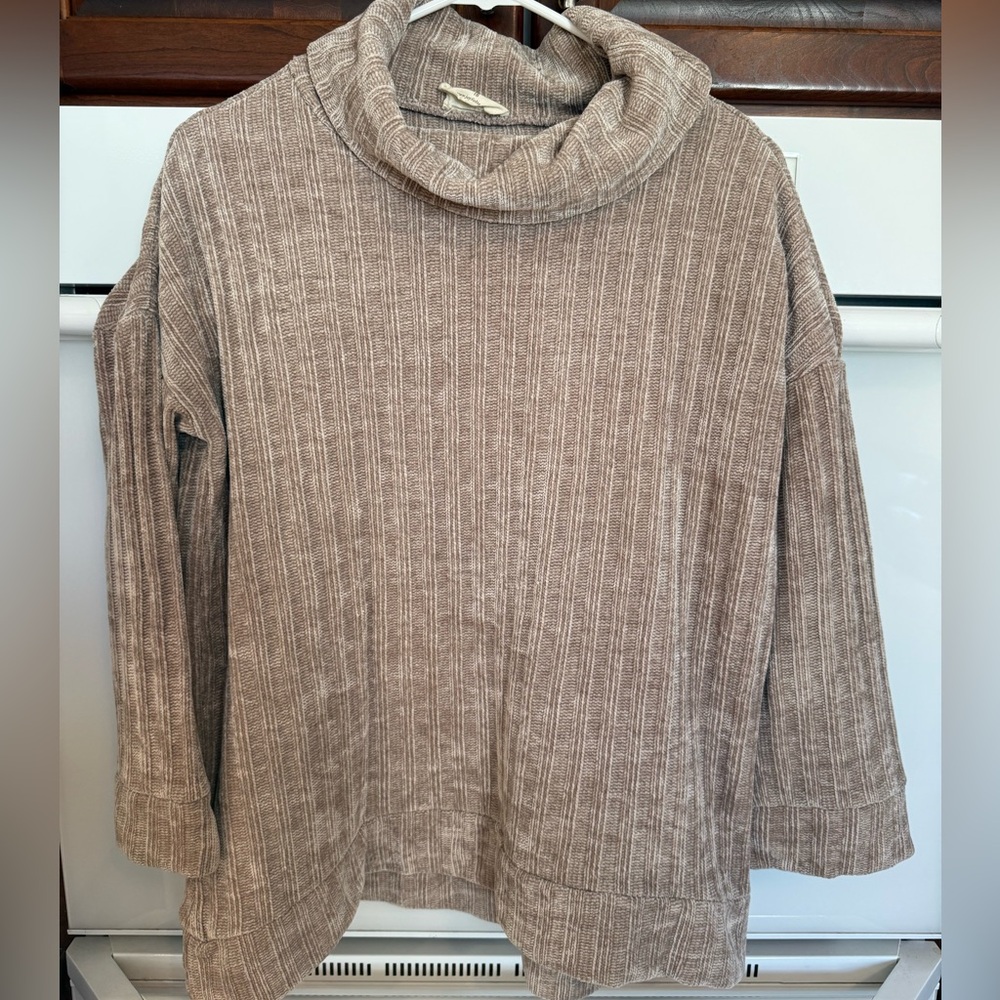 Joyfolie MIA Joy Gray Neutral Chenille Oversized  Sweater Girls Size 10